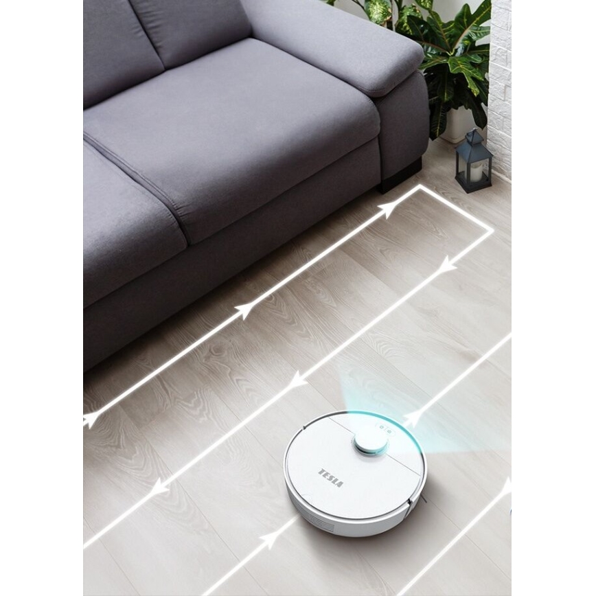 TESLA Electronics RoboStar - Smart robotdammsugare 2-i-1 2550 mAh Wi-Fi vit