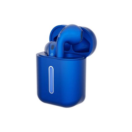 TESLA Electronics - Trådlösa hörlurar 300 mAh + 2x 25 mAh IPX4 blå