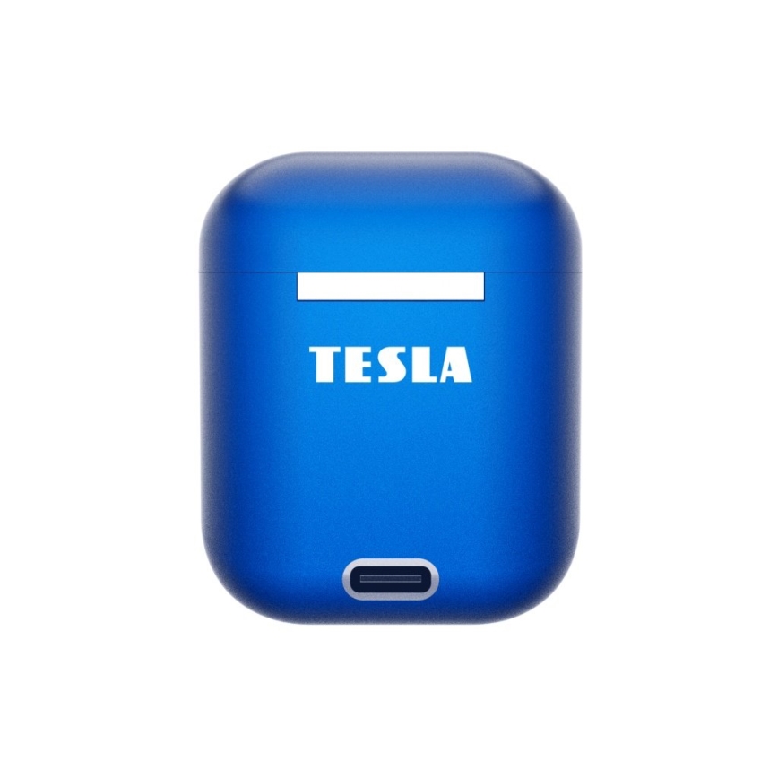 TESLA Electronics - Trådlösa hörlurar 300 mAh + 2x 25 mAh IPX4 blå