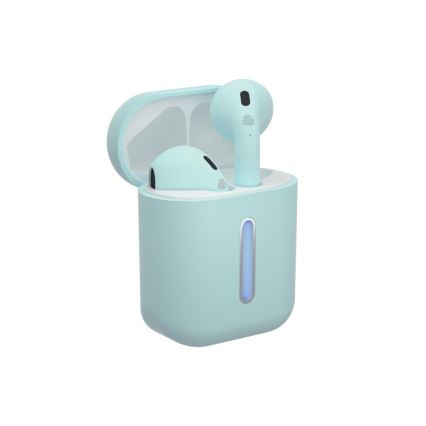 TESLA Electronics - Trådlösa hörlurar 300 mAh + 2x 25 mAh IPX4 turkos