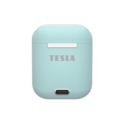 TESLA Electronics - Trådlösa hörlurar 300 mAh + 2x 25 mAh IPX4 turkos