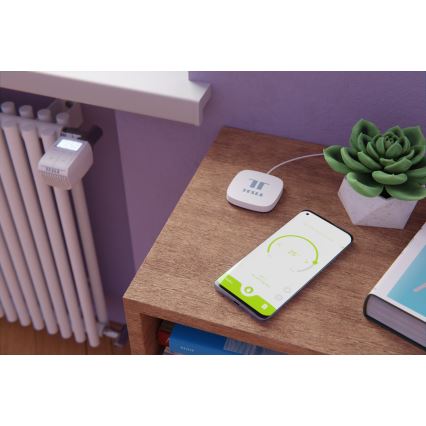 TESLA Smart - SET med 3x smart trådlös termostatventil 2xAA + smart Zigbee Wi-Fi gateway Hub