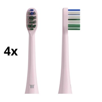 TESLA Smart - SET OM 4x Reservhuvuden för sonisk tandborste TS400 rosa