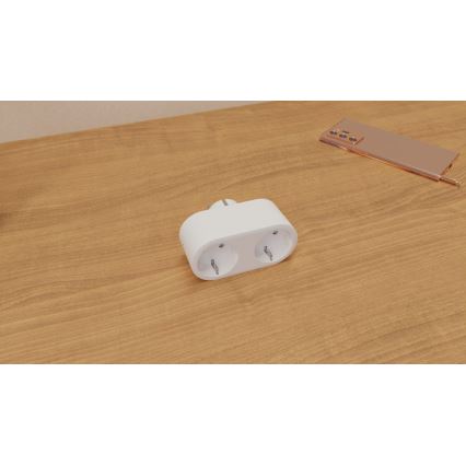 TESLA Smart - Smart dubbeluttag 3690W/230V/16A Wi-Fi Tuya