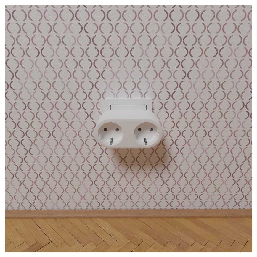 TESLA Smart - Smart dubbeluttag 3690W/230V/16A Wi-Fi Tuya