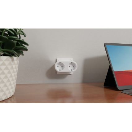 TESLA Smart - Smart dubbeluttag 3690W/230V/16A Wi-Fi Tuya