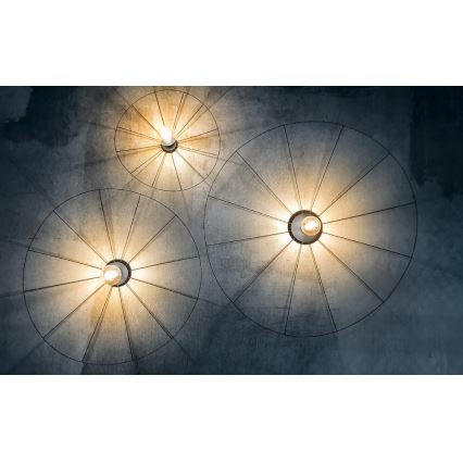 Thoro TH.015 - Ljuskrona ESKOLA 1xE27/60W/230V svart