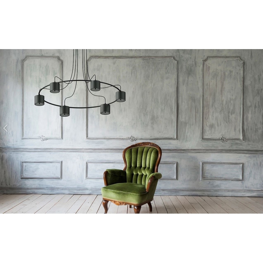 Thoro TH.020 - Hängande Ljuskrona TOLJA 6xGU10/40W/230V