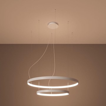 Thoro TH.176 - LED ljuskrona med textilsladd RIO LED/80W/230V CRI 90 3000K vit