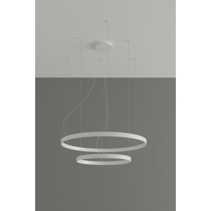 Thoro TH.176 - LED ljuskrona med textilsladd RIO LED/80W/230V CRI 90 3000K vit