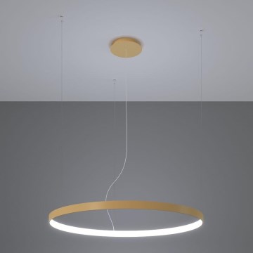Thoro TH.181 - LED&nbsp; Ljuskrona med textilsladd RIO LED&nbsp;/50W/230V CRI 95 4000K diameter 78 cm guld
