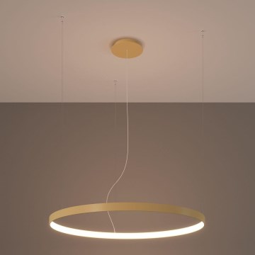 Thoro TH.216 - LED ljuskrona med textilsladd RIO LED/30W/230V CRI 90 3000K diameter 55 cm guld