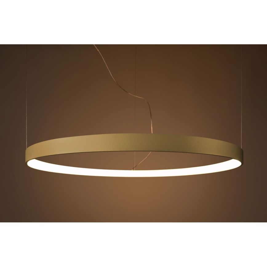 Thoro TH.216 - LED ljuskrona med textilsladd RIO LED/30W/230V CRI 90 3000K diameter 55 cm guld