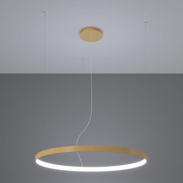 Thoro TH.217 - LED ljuskrona med textilsladd RIO LED/30W/230V CRI 95 4000K diameter 55 cm guld