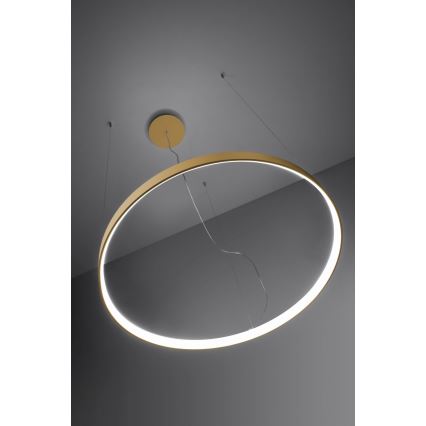 Thoro TH.217 - LED ljuskrona med textilsladd RIO LED/30W/230V CRI 95 4000K diameter 55 cm guld