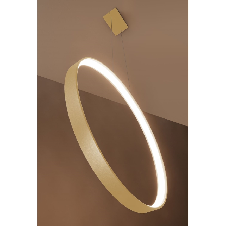 Thoro TH.220 - LED ljuskrona med textilsladd RIO LED/30W/230V CRI 90 3000K diameter 55 cm guld