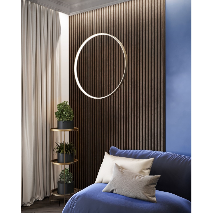 Thoro TH.221 - LED ljuskrona med textilsladd RIO LED/30W/230V CRI 95 4000K diameter 55 cm guld