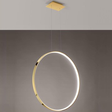 Thoro TH.248 - LED ljuskrona med textilsladd RIO LED/50W/230V CRI 90 3000K diameter 78 cm guld