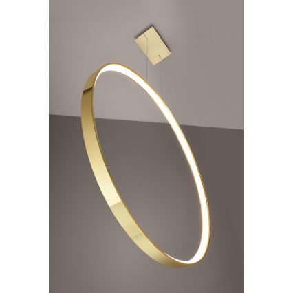 Thoro TH.248 - LED ljuskrona med textilsladd RIO LED/50W/230V CRI 90 3000K diameter 78 cm guld