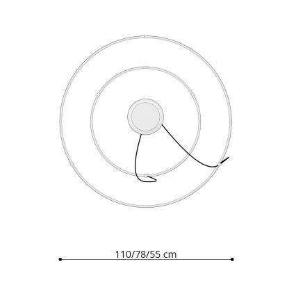 Thoro TH.268 - LED-lampa i kabel RIO LED/80W/230V CRI 95 4000K guld