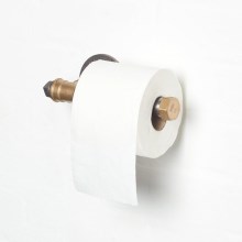 Toalettpappershållare  BORURAF 8x22 cm svart/guld