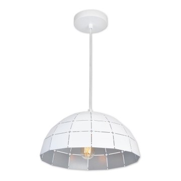 Top Light Apolo 30B - Ljuskrona med textilsladd APOLO 1xE27/40W/230V vit/silver