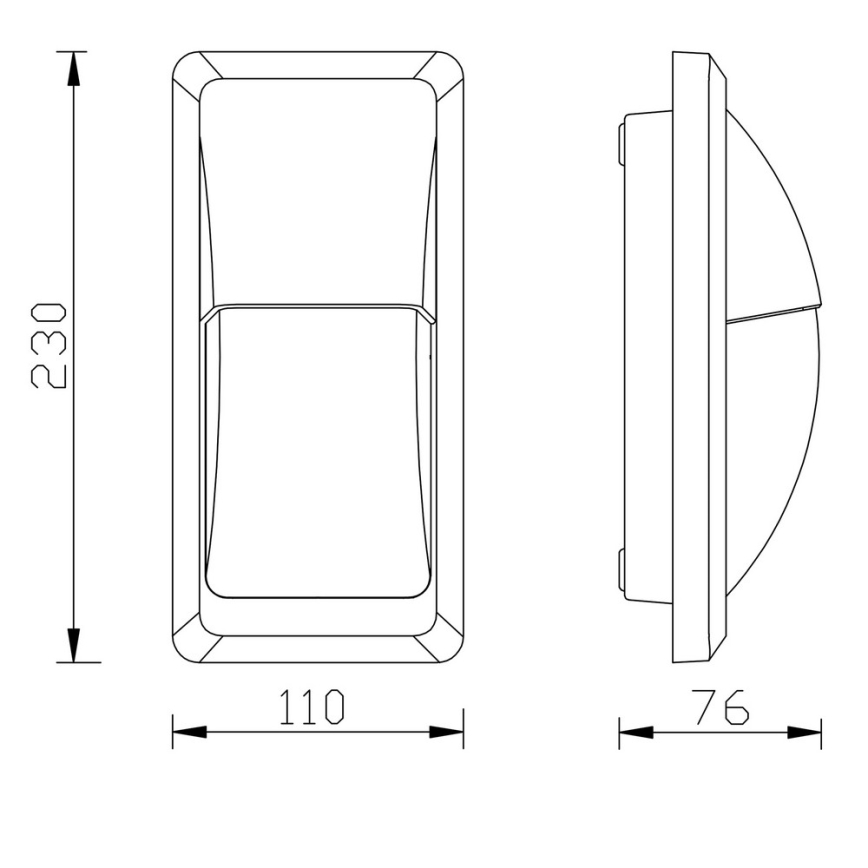 Top Light Avila D - LED vägglampa för utomhusbruk AVILA LED/12W/230V IP65