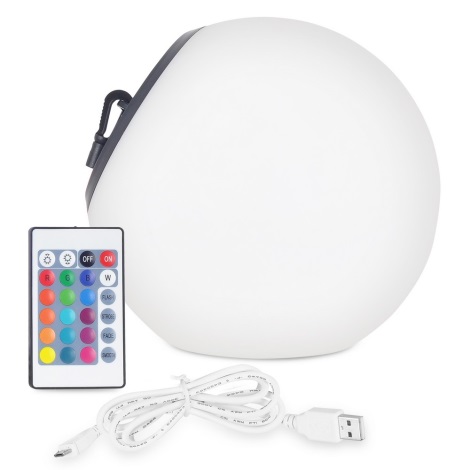 Top Light BALL RGB +Fjärrkontrol - LED RGB Dimbar solcellsbelysning BALL LED/1,2W/3,7V IP44 + fjärrkontroll