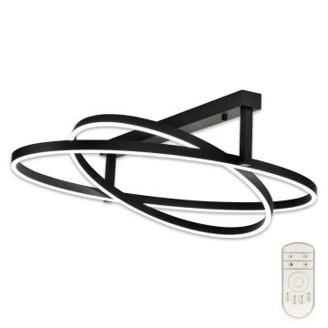 Top Light - Dimbar LED ytmonterad ljuskrona SATURN 2xLED/25W/230V svart + fjärrkontroll