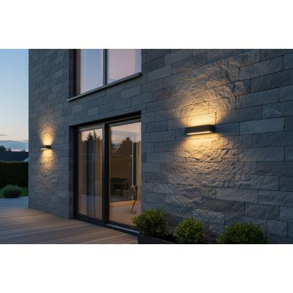 Top Light - LED-utomhusvägglampa IMOLA LED/16W/230V 3000/4000/6000K IP54 30 cm svart