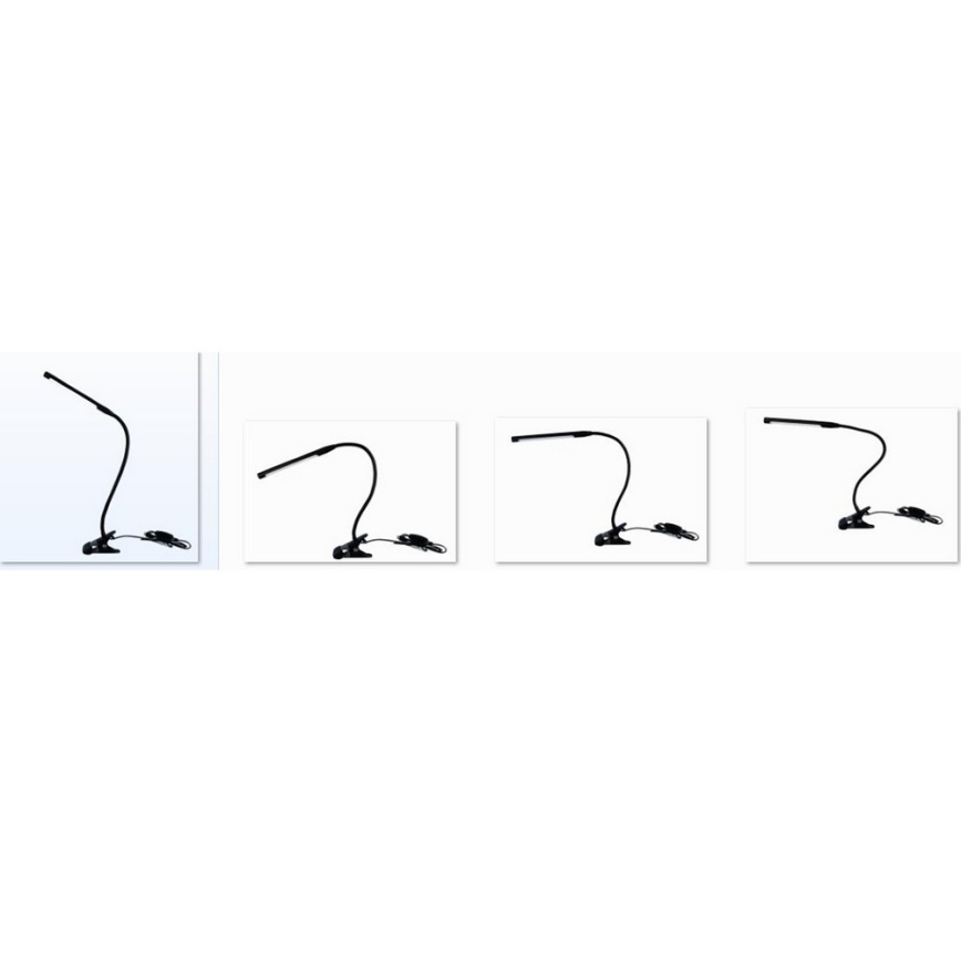 Top Light Lara C - LED ljusreglerad lampa med klämma LARA USB LED/5W/230V