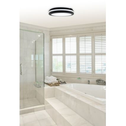 Top Light - LED badrumslampa COMET LED/15W/230V 3000/4000/6500K IP54 diameter 20 cm svart