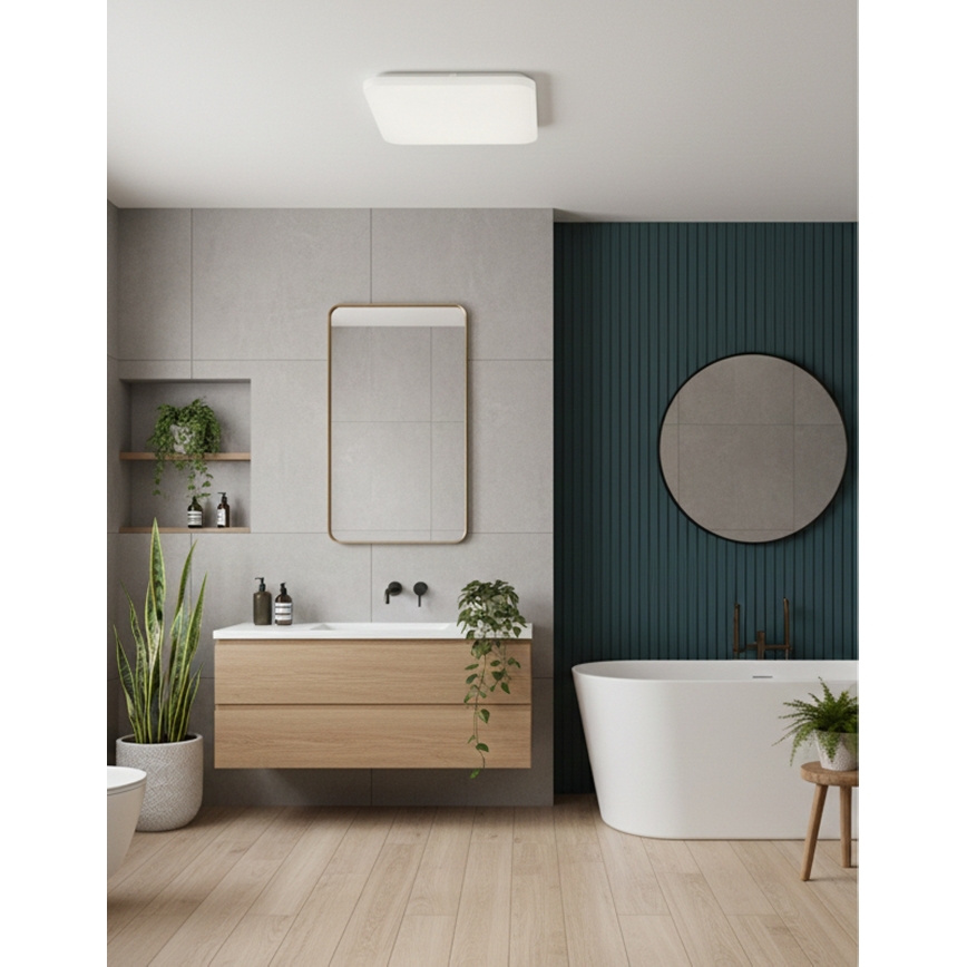Top Light - LED taklampa för badrum DUNAJ LED/32W/230V 3000/4000/6500K IP44 38x38 cm vit