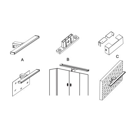 Top Light - LED-spegelbelysning för badrum TEXAS LED/8W/230V 3000/4000/6500K IP44 40 cm matt krom