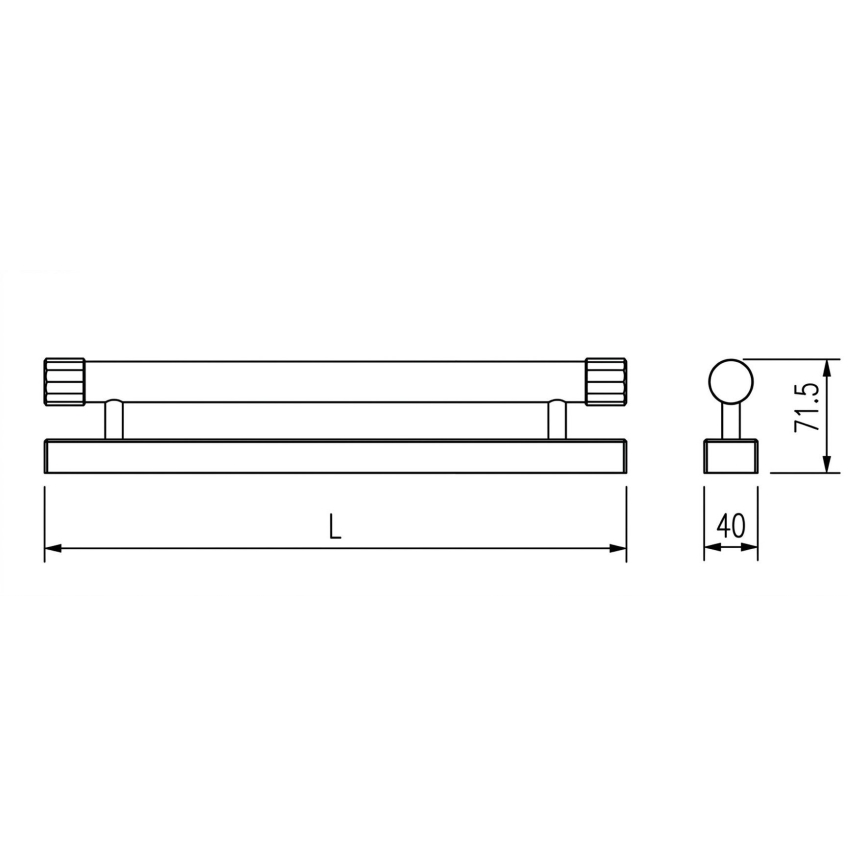 Top Light - LED-belysning för badrumsspegel TURIA LED/8W/230V 3000/4000/6500K IP44 40 cm svart