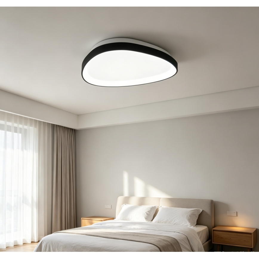 Top Light - Dimbar LED-taklampa ECLIPSE LED/55W/230V 3000-6500K Ø 60 cm svart + fjärrkontroll