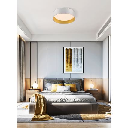 Top Light - LED Dimbar taklampa IVONA 40B +Fjärrkontrol LED/24W/230V + fjärrkontroll vit