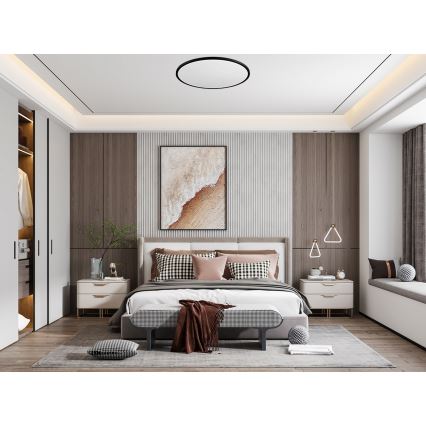 Top Light - LED Dimbar taklampa REVIT LED/70W/230V 3000-6500K diameter 75 cm svart + fjärrkontroll