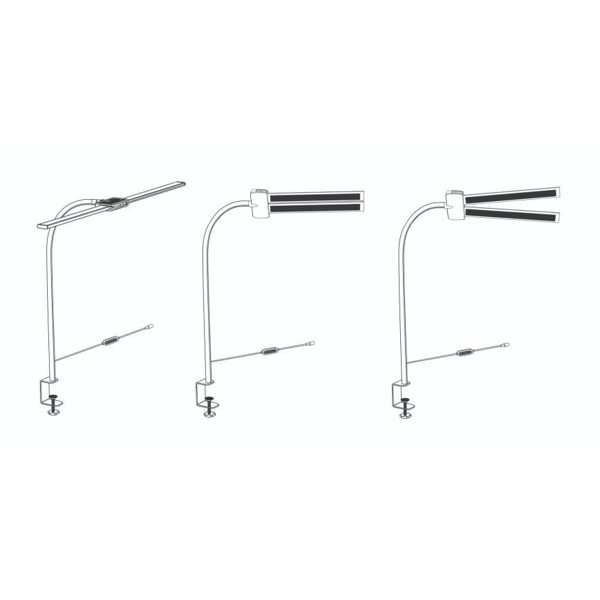 Top Light - LED dimbar bordslampa med klämma LYRA LED/18W/230V 3000-6500K vit