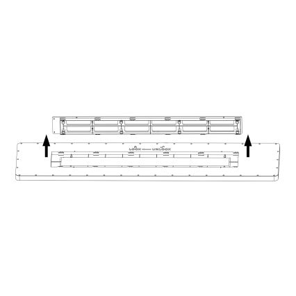 Top Light - LED Ljusreglerad fäst panel REVIT LED/70W/230V 3000-6500K 120x30 cm svart + fjärrkontroll