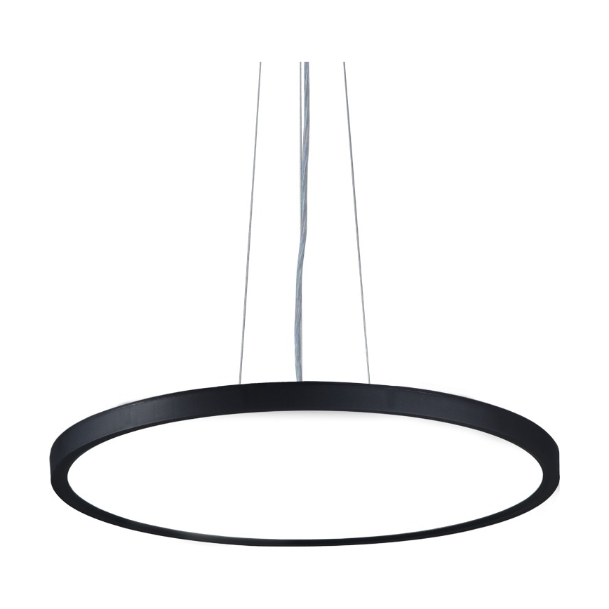 Top Light - LED ljusreglerad ljuskrona på textilsladd REVIT LED/50W/230V 3000-6500K diameter 60 cm svart + fjärrkontroll