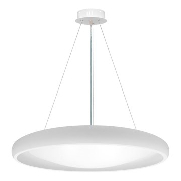 Top Light - LED ljusreglerad ljuskrona på textilsladd SALERNO LED/60W/230V 3000-6500K diameter 60 cm vit + fjärrkontroll
