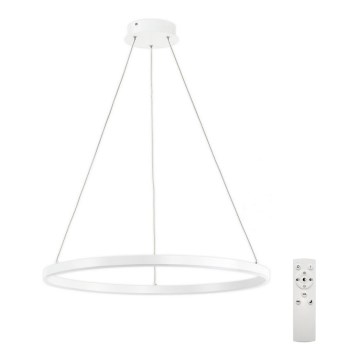 Top Light - LED ljusreglerad ljuskrona på textilsladd SATURN LED/30W/230V 3000-6500K vit + fjärrkontroll