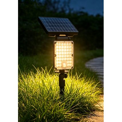 Top Light - LED solcellslampa med 3-i-1-sensor ZENITH LED/10W/3,7V 3000/4000/6500K IP54 2400 mAh