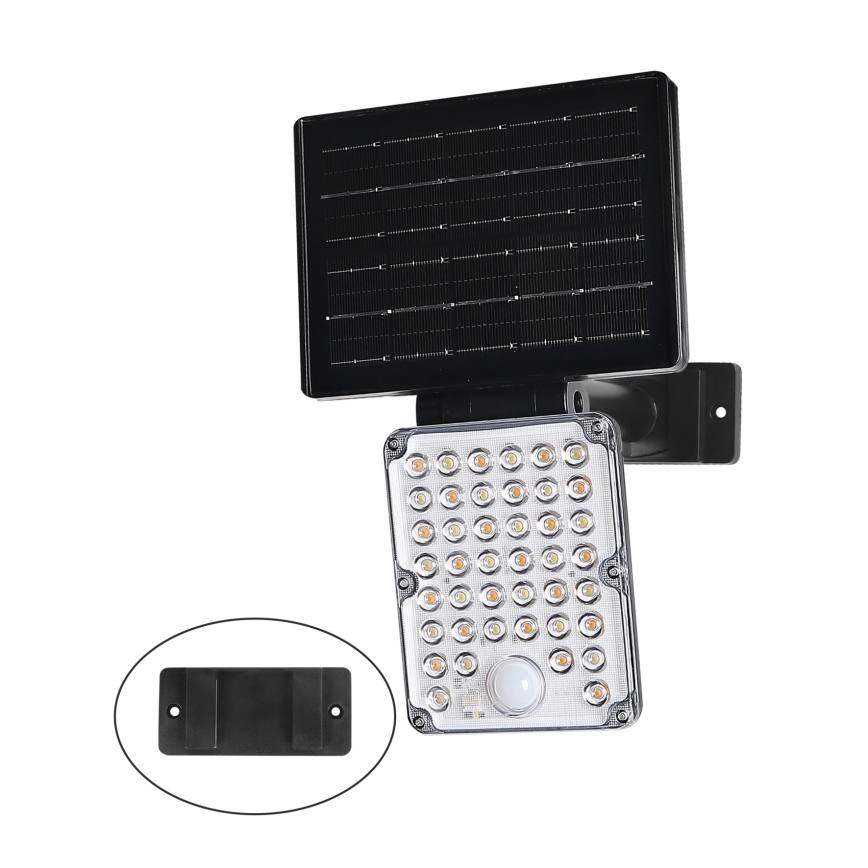 Top Light - LED solcellslampa med 3-i-1-sensor ZENITH LED/10W/3,7V 3000/4000/6500K IP54 2400 mAh