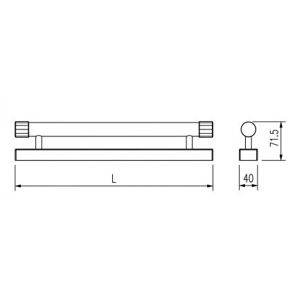 Top Light - LED Spegelbelysning för badrum TURIA LED/8W/230V 3000/4000/6500K IP44 40 cm blank krom