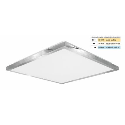 Top Light - LED taklampa för badrum SILVER LED/24W/230V IP44 3000/4000/6500K 38x38 cm matt krom