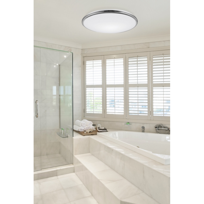 Top Light - LED taklampa för badrum SILVER LED/24W/230V IP44 3000/4000/6500K diameter 39 cm skinande krom