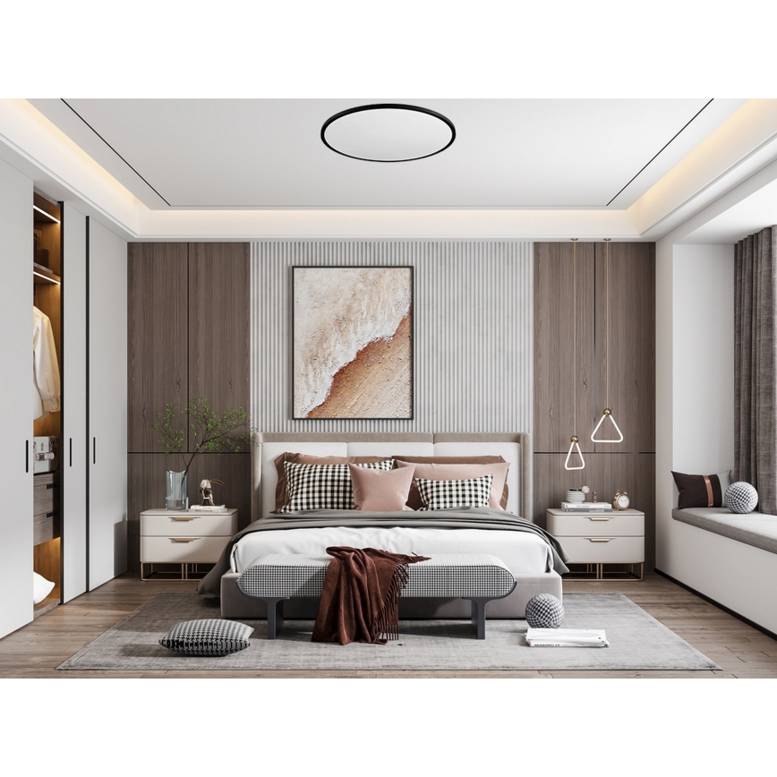 Top Light - LED taklampa REVIT LED/24W/230V 3000/4000/6500K diameter 30 cm svart