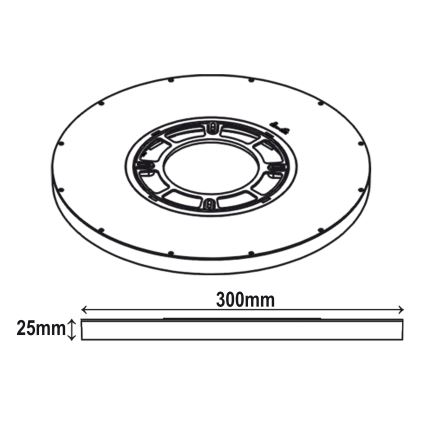 Top Light - LED taklampa REVIT LED/24W/230V 3000/4000/6500K diameter 30 cm vit